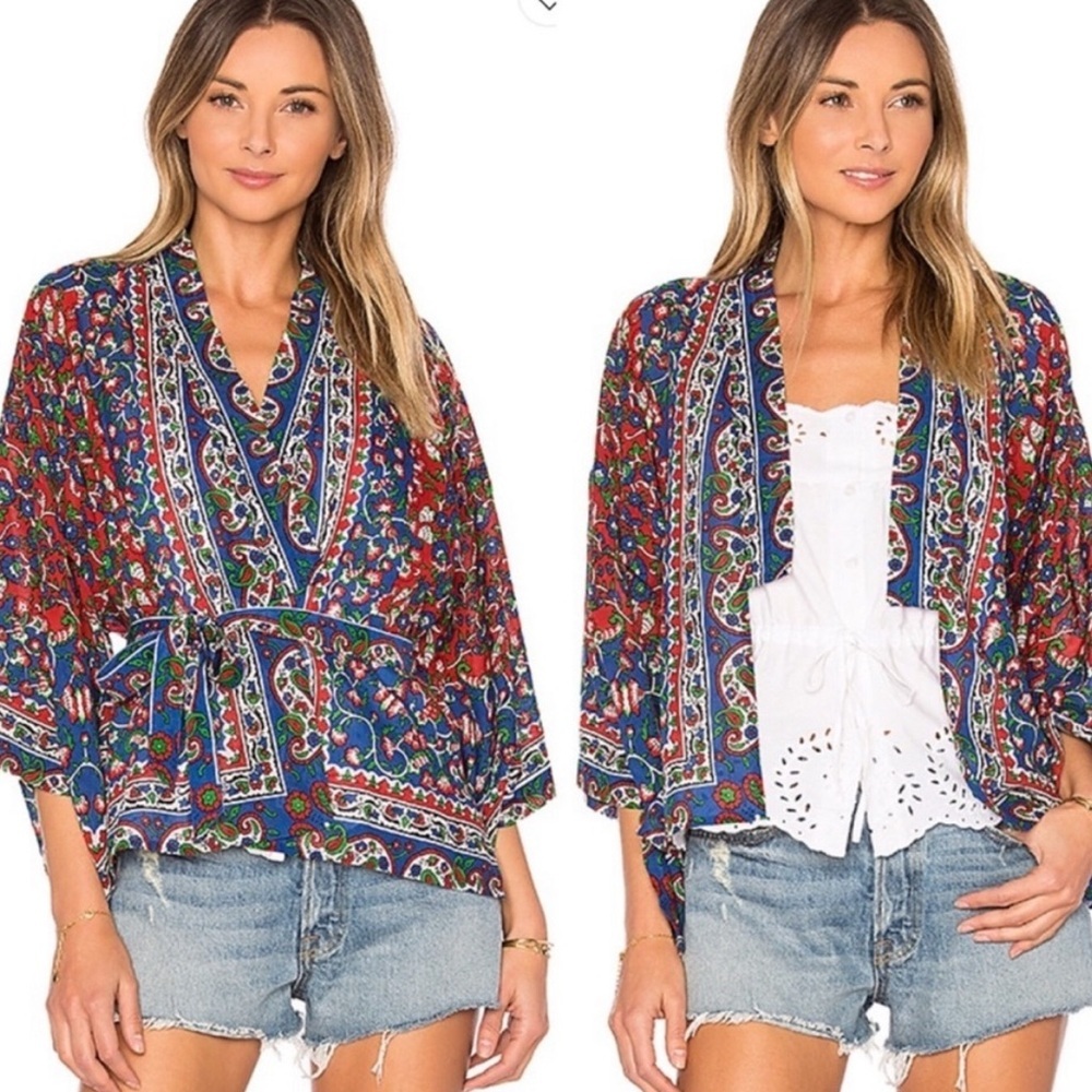 Mes Demoiselles Gitane Kimono top in color Gypsy print